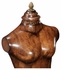 493860-SML-WAL Jonathan Charles Country Farmhouse Small Female Wooden Mannequin & Torso On Stand