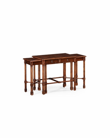 493896 Jonathan Charles Tribeca Chippendale Gothic Nest of Tables