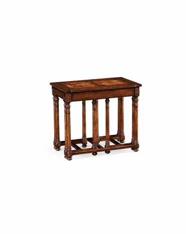 493897 Jonathan Charles Huntingdon Oyster Parquet Nest of Tables