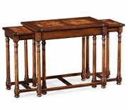 493897 Jonathan Charles Huntingdon Oyster Parquet Nest of Tables