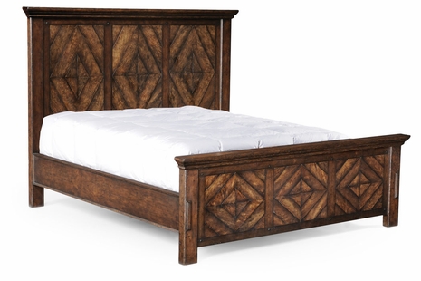 493912 Jonathan Charles Country Farmhouse Crotch Walnut Bed (Us King)