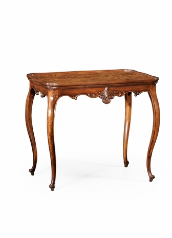 493919 Jonathan Charles Country Farmhouse Walnut Rococo Side Table