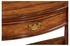 493927 Jonathan Charles Country Farmhouse Walnut Demilune Console With Bracket Feet