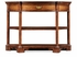 493927 Jonathan Charles Country Farmhouse Walnut Demilune Console With Bracket Feet
