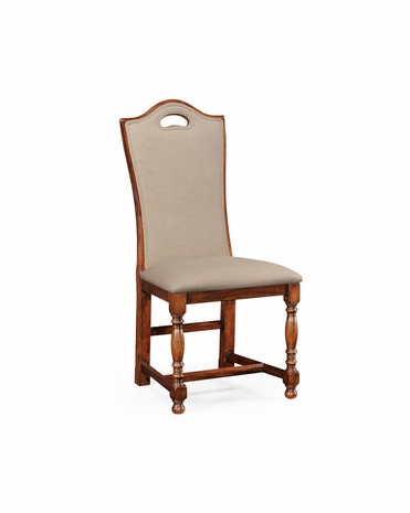 493946 Jonathan Charles Country Farmhouse Walnut Dining Side Chair