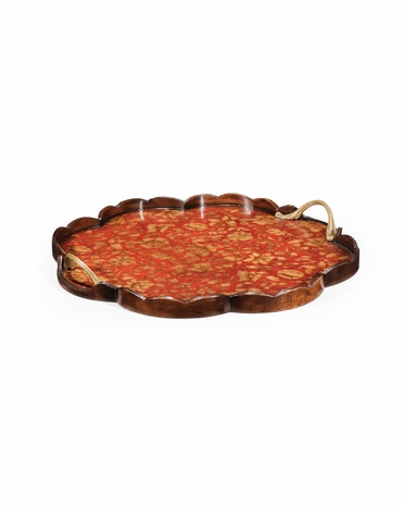 493960 Jonathan Charles Hampton Chinoiserie Tray (Red)