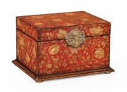 493986 Jonathan Charles Hampton Chinoiserie Lidded Jewelry Box (Red)