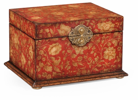 493987-PRF Jonathan Charles Hampton Red Chinoiserie Jewellery Box