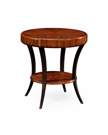 494011 Jonathan Charles Santos Deco Round Side Table (Satin)