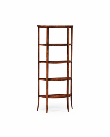 494017 Jonathan Charles Luxe Biedermeier Style Walnut Five-Tier étagère (Mahogany)