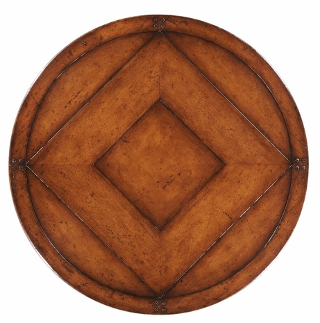 494054-LS-32D-WAL Jonathan Charles Country Farmhouse 32" Country Walnut Lazy Susan