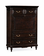 494058 Jonathan Charles Country Farmhouse Directoire Style Black Painted Escritoire
