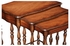 494061 Jonathan Charles Buckingham Mahogany Nest of Three Tables Turned Legs