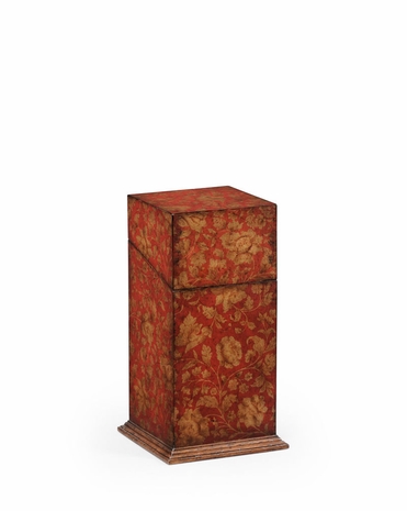 494068 Jonathan Charles Hampton Red Decanter Chinoiserie Case (Single Glass)