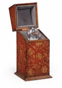 494068 Jonathan Charles Hampton Red Decanter Chinoiserie Case (Single Glass)