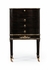 494074 Jonathan Charles Kensington Black Painted Chest Or Collectors Cabinet On Stand