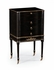 494074 Jonathan Charles Kensington Black Painted Chest Or Collectors Cabinet On Stand