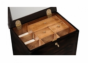 494074 Jonathan Charles Kensington Black Painted Chest Or Collectors Cabinet On Stand