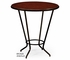 494076 Jonathan Charles Luxe Leather Top & Gilt Side Table
