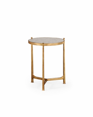 494080 Jonathan Charles Luxe églomisé & Iron Lamp Table (Medium)