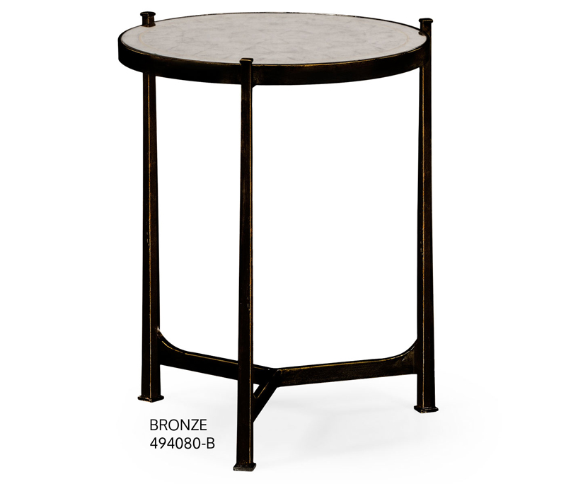 494080 Jonathan Charles Luxe églomisé & Iron Lamp Table (Medium)