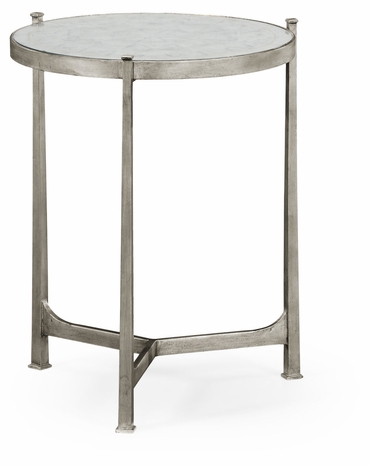 494080-S-GES JC Modern Lux Aglomise & Silver Iron Lamp Table (Medium)