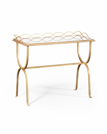 494103 Jonathan Charles Luxe églomisé & Iron Drinks Table