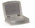 494115-SIL-SGA JC Modern Lux Anthracite Faux Shagreen Silver Leaf Box