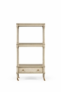 494131 Jonathan Charles Country Farmhouse Three-Tier Grey Rub-Through Etagere