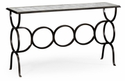 494156 Jonathan Charles Luxe églomisé & Iron Circles Console