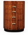 494169-SAH Jonathan Charles Fine Furniture JC Modern - Santos Art Deco Oval Chest Of Drawers With Brass Handles (High Lustre)
