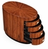 494169-SAH Jonathan Charles Fine Furniture JC Modern - Santos Art Deco Oval Chest Of Drawers With Brass Handles (High Lustre)