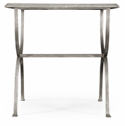 494175-S JC Modern Lux Aglomise & Silver Iron Square Side Table