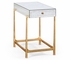 494185 Jonathan Charles Luxe églomisé & Iron Box Top Side Table