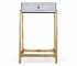 494185 Jonathan Charles Luxe églomisé & Iron Box Top Side Table