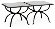 494188 Jonathan Charles Luxe églomisé & Iron Set Two Tables