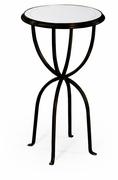 494189 Jonathan Charles Luxe églomisé & Iron Lamp Table With Bunched Legs