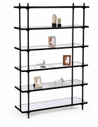 494194 Jonathan Charles Luxe églomisé & Iron Six-Tier étagère