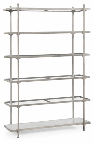 494194-S Jonathan Charles �glomis? & Silver Iron Six-Tier �tag�re