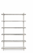 494194-S Jonathan Charles �glomis? & Silver Iron Six-Tier �tag�re