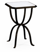 494196 Jonathan Charles Luxe églomisé & Iron Octagonal Side Table