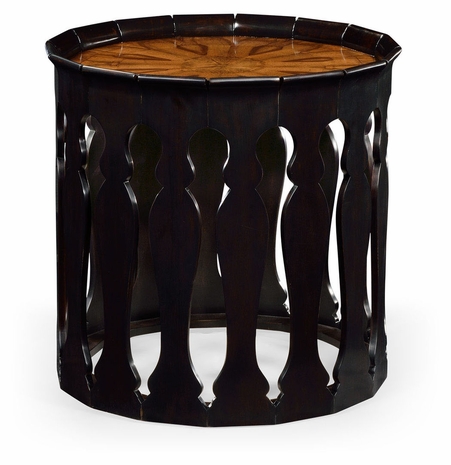494205 Jonathan Charles Moroccan Moorish Sofa Tables (Ebonized)