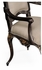 494210-AC-FBG-F001 Jonathan Charles Black & gilded floral chair (Arm)