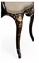 494210-AC-FBG-F001 Jonathan Charles Black & gilded floral chair (Arm)
