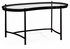494214 Jonathan Charles Luxe Gild Kidney Desk & Glass Top