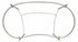 494214-S Jonathan Charles Silver Kidney Desk with Glass Top