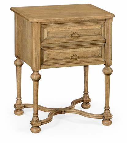 494227-LNO Jonathan Charles Sherwood Oak Natural Oak Tudorbethan Side Table