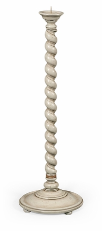 494242 Jonathan Charles Special Order Tall Twisted Column Floor Standing Candlestick (Grey)