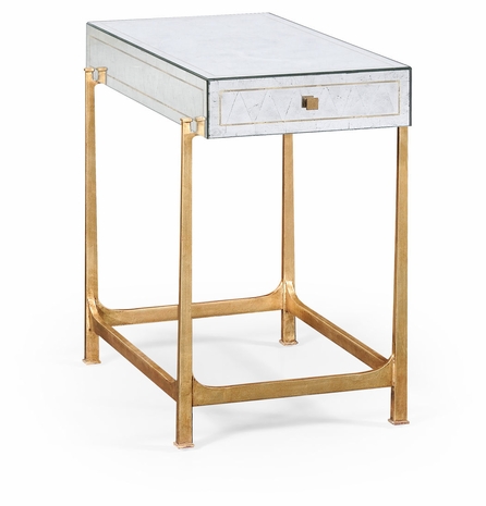 494256-G-GES Jonathan Charles �glomis? & Gilded Iron Box Top Side Table