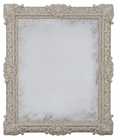 494258 Jonathan Charles Country Farmhouse French Style Grisaille Mirror With Distressed Silvering